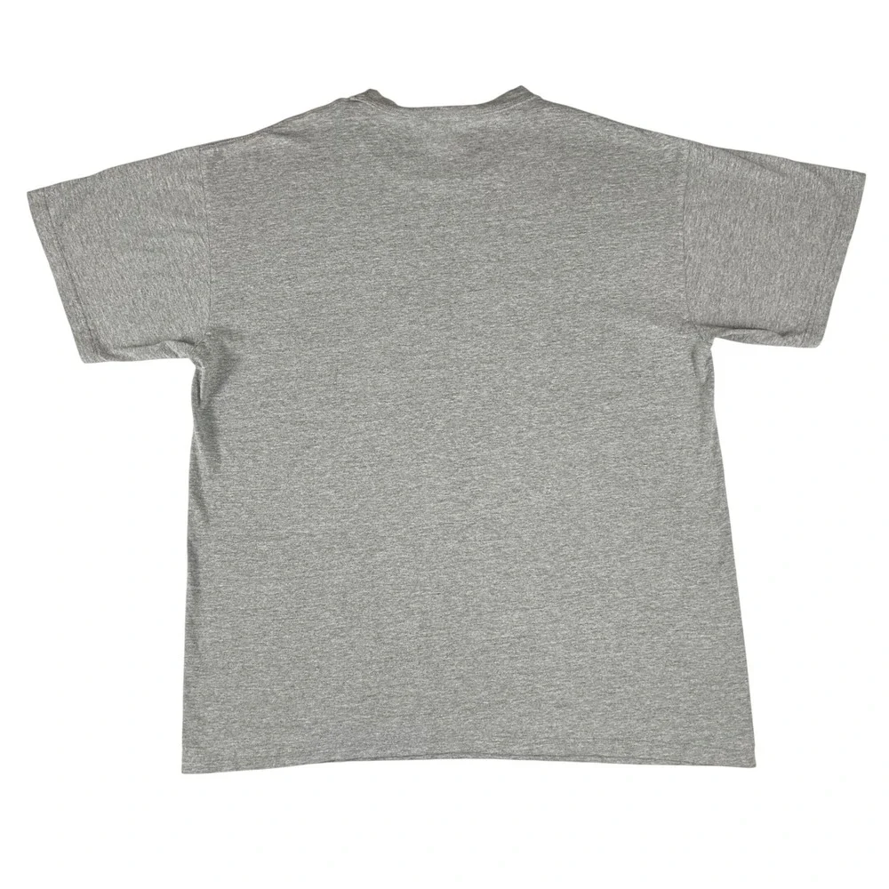 Nike Mens Graphic T-Shirt‎ Grey Blue Swoosh Spellout Logo Size